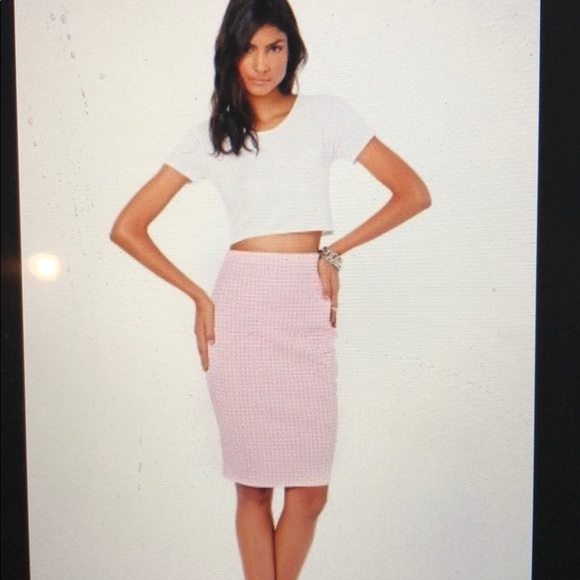 Missguided pink white skirt and match top size S M - Picture 4 of 6